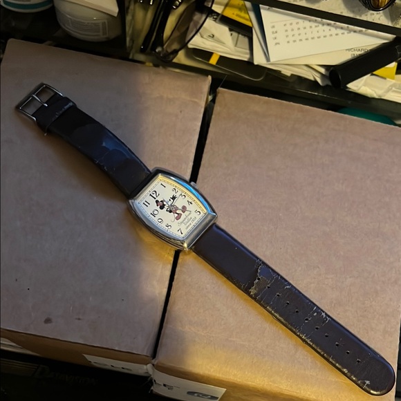 Disney Steamboat Willie Watch with Brown Strap